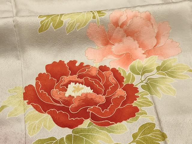 平和屋着物■訪問着　枝花文　暈し染め　正絹　逸品　AABM7681sx