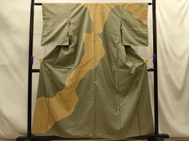 平和屋着物■本場染大島紬　訪問着　流水文　正絹　逸品　AABM7688sx