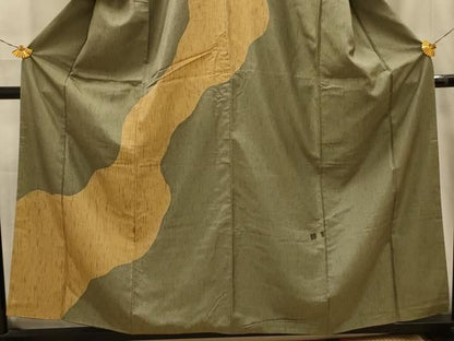 平和屋着物■本場染大島紬　訪問着　流水文　正絹　逸品　AABM7688sx