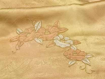 平和屋着物■訪問着　駒刺繍　流水花文　暈し染め　正絹　逸品　AABM7690sx