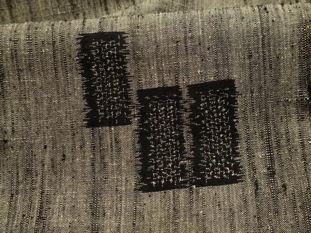 平和屋着物■上質な紬　幾何学文様　正絹　逸品　AABM7691sx