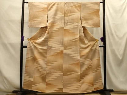平和屋着物■上質な小紋　霞文　暈し染め　反端付き　正絹　逸品　AABM7717sx