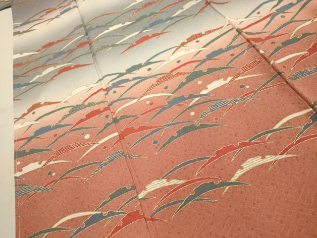 平和屋着物■訪問着　雪芝文　暈し染め　金彩　正絹　逸品　AABM7722sx