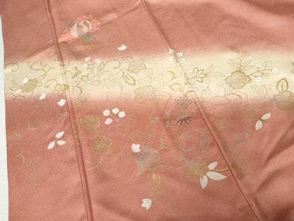 平和屋着物●訪問着　刺繍　鳳凰更紗花文　暈し染め　金銀彩　金糸　正絹　逸品　AABM8019cs