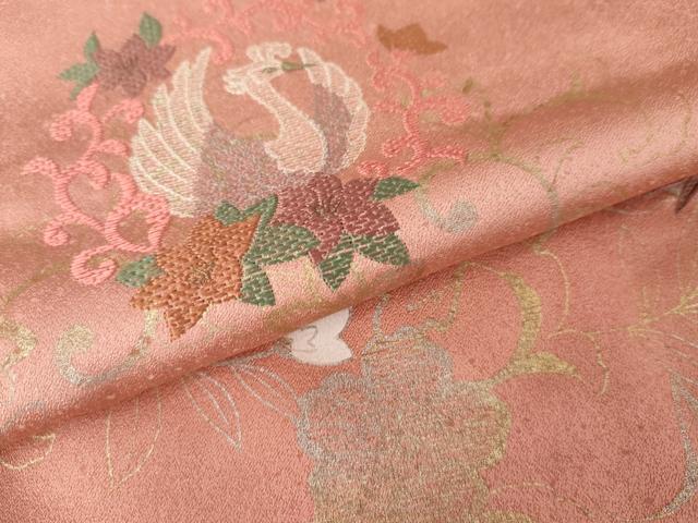 平和屋着物●訪問着　刺繍　鳳凰更紗花文　暈し染め　金銀彩　金糸　正絹　逸品　AABM8019cs