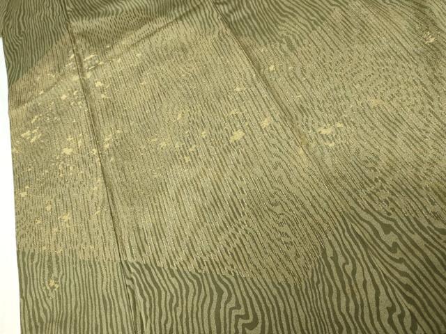 平和屋着物●訪問着　寿光織　杢目文　金糸　ロング丈　正絹　逸品　AABM8027cs