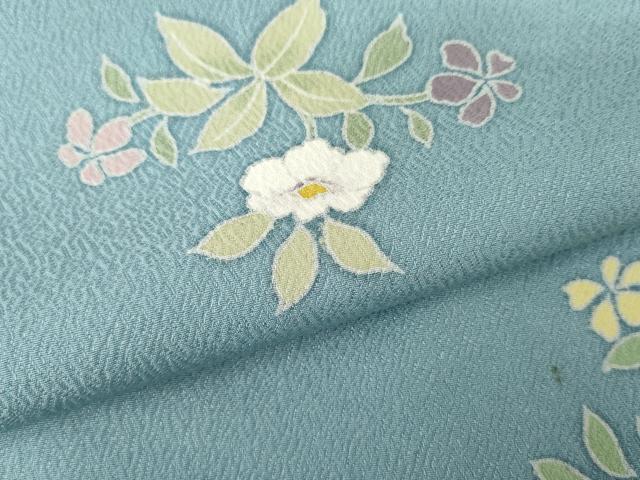 平和屋着物●上質な小紋　草花文　正絹　逸品　AABM8036cs