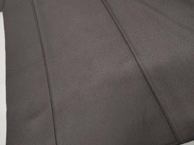 平和屋着物●上質な色無地　紋意匠　褐色　正絹　逸品　AABM8057cs