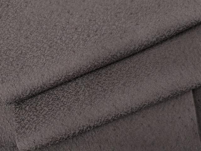 平和屋着物●上質な色無地　紋意匠　褐色　正絹　逸品　AABM8057cs
