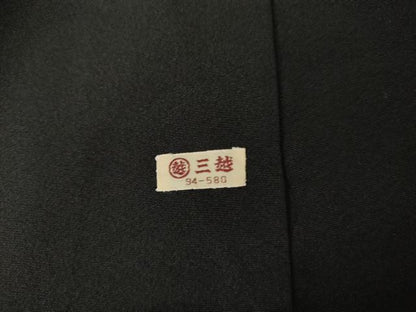 平和屋着物●豪華黒留袖　友禅　作家物　鴛鴦花文　三越扱い　正絹　逸品　AABM8063cs