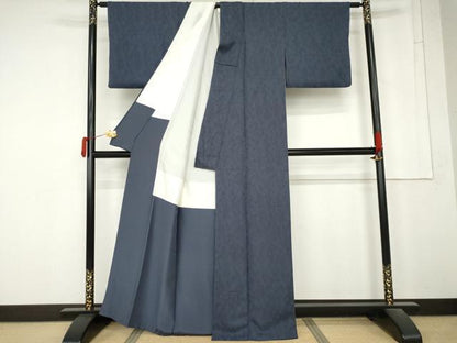 平和屋着物●上質な色無地　南天地紋　紅掛花色　正絹　逸品　AABM8066cs