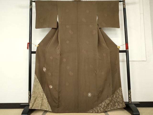 平和屋着物●友禅作家の巨匠　浅井青仁　訪問着　花丸文　金彩　正絹　逸品　AABM8069cs