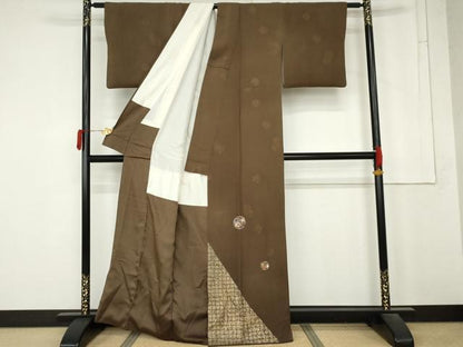 平和屋着物●友禅作家の巨匠　浅井青仁　訪問着　花丸文　金彩　正絹　逸品　AABM8069cs