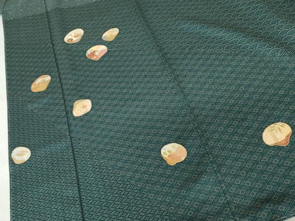 平和屋着物●訪問着　刺繍　貝桶花文　金糸　金彩　正絹　逸品　未使用　AABM8078cs