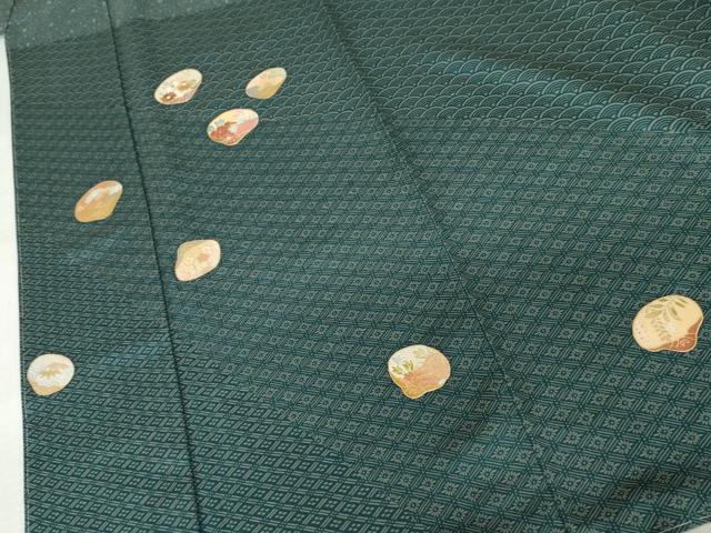 平和屋着物●訪問着　刺繍　貝桶花文　金糸　金彩　正絹　逸品　未使用　AABM8078cs