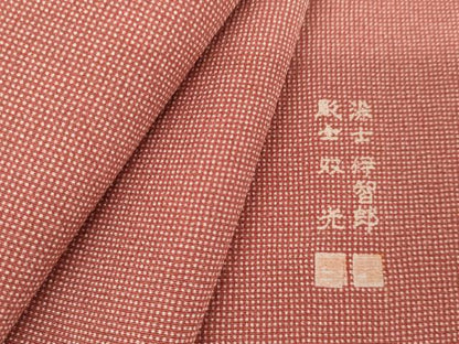 平和屋着物●江戸小紋　彫士：住田双光・染士：久保伊智郎　角通し　正絹　逸品　AABM8081cs