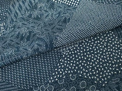 平和屋着物●江戸小紋　切嵌花文　正絹　逸品　AABM8086cs