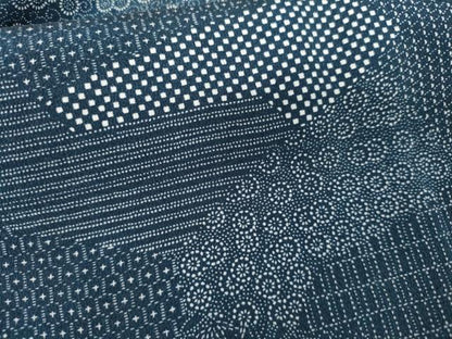 平和屋着物●江戸小紋　切嵌花文　正絹　逸品　AABM8086cs
