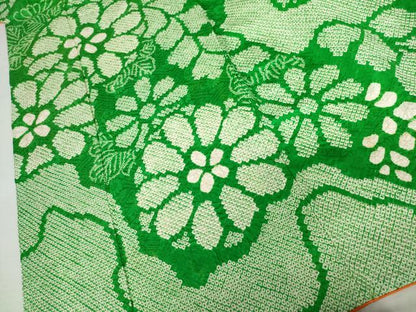 平和屋着物●豪華振袖　総絞り　草花文　正絹　逸品　AABM8090cs
