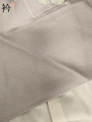 平和屋着物●訪問着　流水舞扇花文　暈し染め　金銀彩　正絹　逸品　AABM8094cs