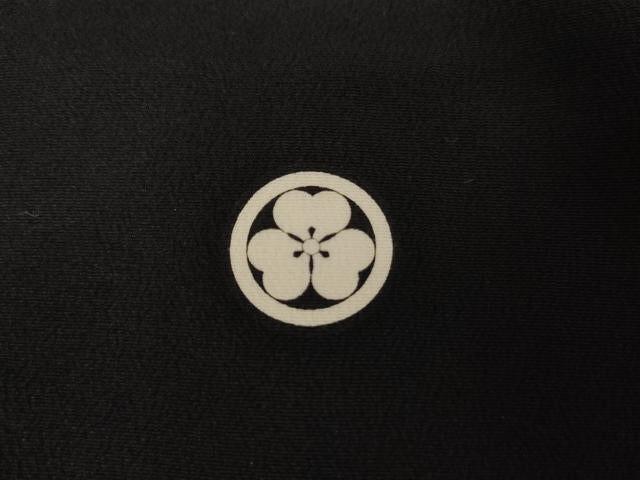 平和屋着物●豪華黒留袖　駒刺繍　扇面宝尽くし　金彩　正絹　逸品　AABM8096cs