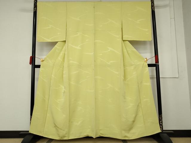 平和屋着物●上質な色無地　流水地紋　女郎色　正絹　逸品　AABM8100cs