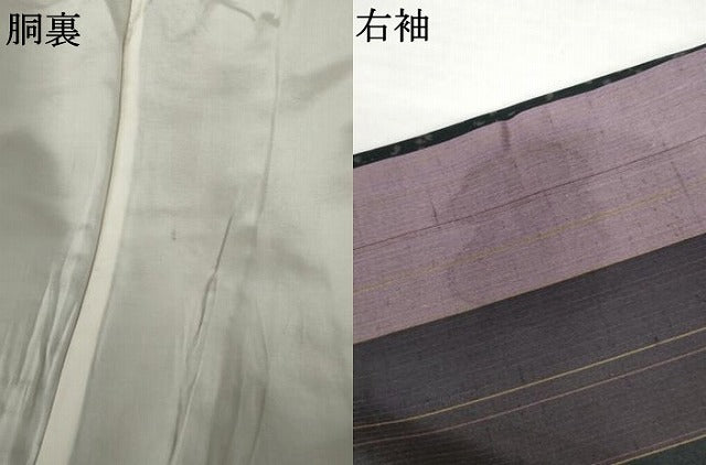平和屋着物●上質な紬　間道　正絹　逸品　AABM8123cs