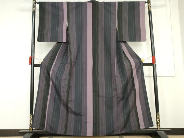 平和屋着物●上質な紬　間道　正絹　逸品　AABM8123cs