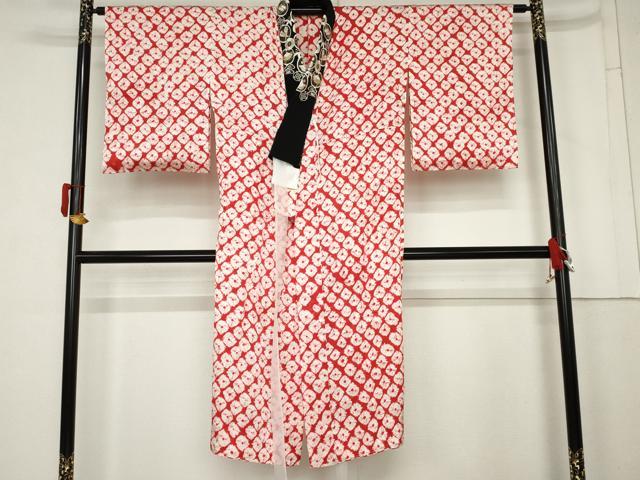 平和屋着物●長襦袢　無双仕立て　蜘蛛絞り　半衿刺繍　正絹　逸品　未使用　AABM8129cs
