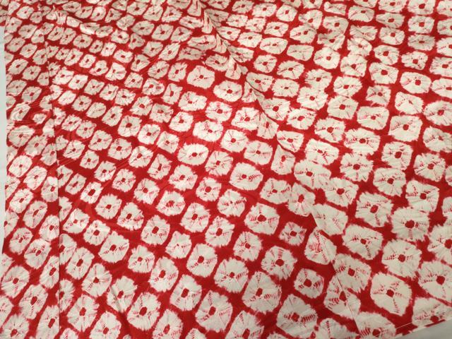 平和屋着物●長襦袢　無双仕立て　蜘蛛絞り　半衿刺繍　正絹　逸品　未使用　AABM8129cs