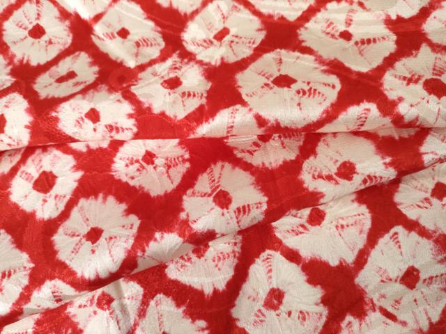 平和屋着物●長襦袢　無双仕立て　蜘蛛絞り　半衿刺繍　正絹　逸品　未使用　AABM8129cs