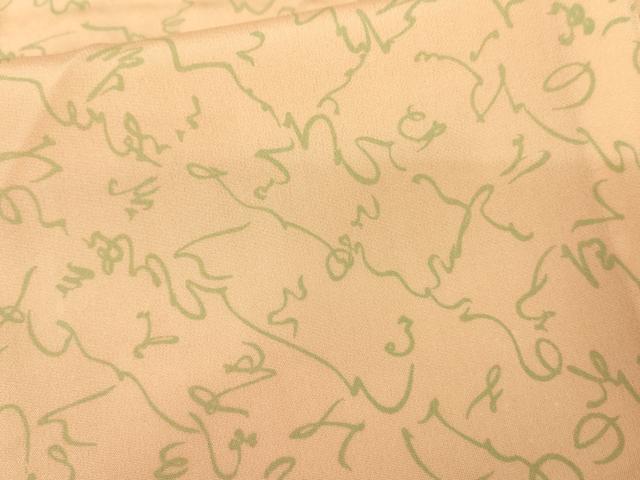 平和屋着物●長襦袢　単衣　文字文　正絹　逸品　AABM8132cs