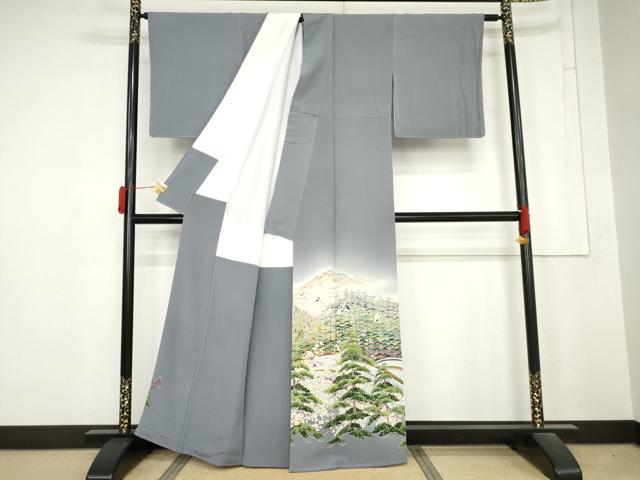 平和屋着物●本加賀友禅作家　小林喜代美　色留袖　五色沼　暈し染め　反端付き　正絹　逸品　未使用　AABM8149cs
