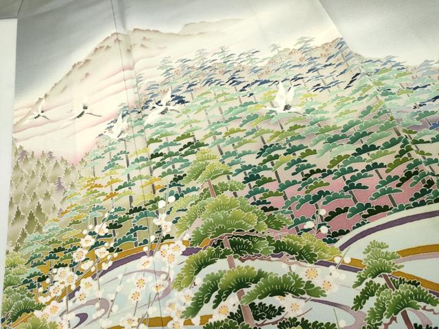 平和屋着物●本加賀友禅作家　小林喜代美　色留袖　五色沼　暈し染め　反端付き　正絹　逸品　未使用　AABM8149cs