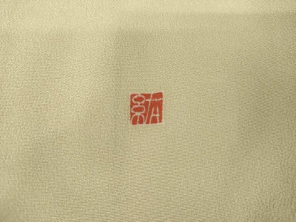 平和屋着物●本加賀友禅作家　寺西一絋　色留袖　枝花文　正絹　逸品　未使用　AABM8150cs
