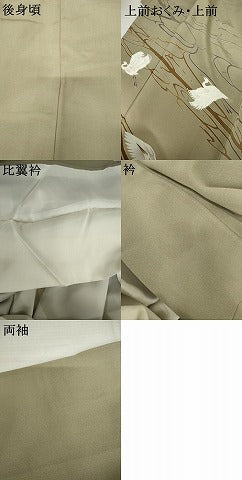 平和屋着物●本加賀友禅作家　木村州宏　色留袖　白鷺に松　暈し染め　正絹　逸品　AABM8151cs