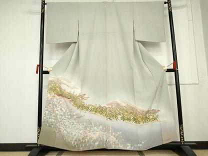平和屋着物●本加賀友禅作家　茶谷孝志　色留袖　浜松風景文　暈し染め　正絹　逸品　AABM8152cs