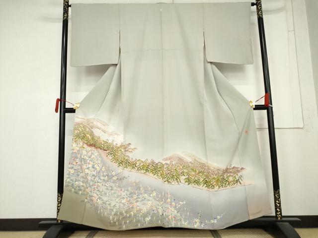 平和屋着物●本加賀友禅作家　茶谷孝志　色留袖　浜松風景文　暈し染め　正絹　逸品　AABM8152cs