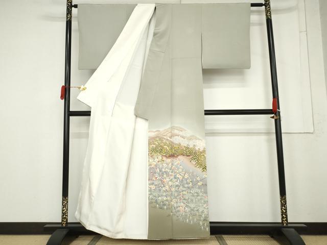平和屋着物●本加賀友禅作家　茶谷孝志　色留袖　浜松風景文　暈し染め　正絹　逸品　AABM8152cs