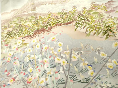 平和屋着物●本加賀友禅作家　茶谷孝志　色留袖　浜松風景文　暈し染め　正絹　逸品　AABM8152cs