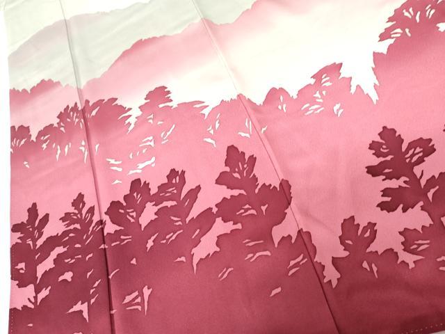 平和屋着物●巨匠　前田華清　手描き　色留袖　遠山風景シルエット　暈し染め　正絹　逸品　AABM8156cs