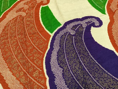 平和屋着物●豪華振袖　絞り　立波花文　金彩　正絹　逸品　AABM8171fy