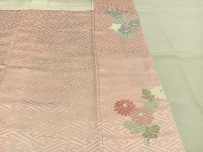 平和屋着物●豪華振袖　刺繍　草花文　暈し染め　金糸　金彩　正絹　逸品　AABM8172fy