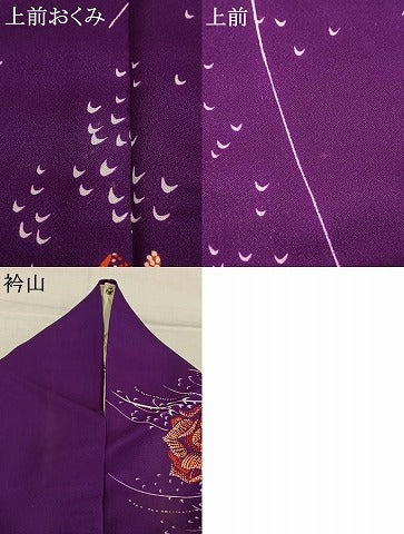 平和屋着物●豪華振袖　孔雀花文　銀彩　正絹　逸品　AABM8175fy