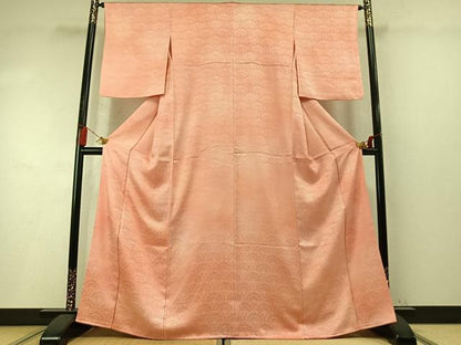 平和屋着物●上質な小紋　青海波地紋　暈し染め　正絹　逸品　未使用　AABM8181fy