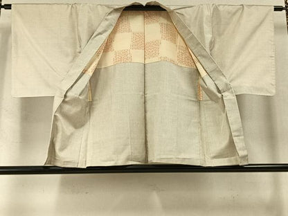 平和屋着物●本場大島紬　アンサンブル　白大島　一元絣　正絹　逸品　AABM8183fy