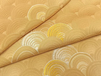 平和屋着物●訪問着　刺繍　扇　正絹　逸品　AABM8184fy