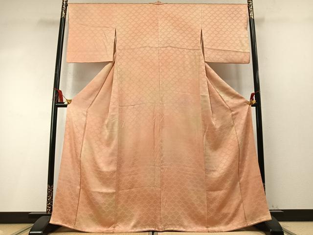 平和屋着物●上質な小紋　源氏車地紋　暈し染め　正絹　逸品　AABM8185fy