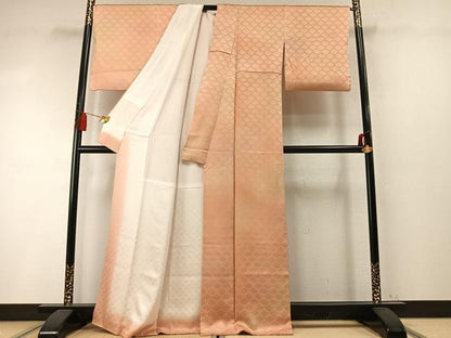 平和屋着物●上質な小紋　源氏車地紋　暈し染め　正絹　逸品　AABM8185fy