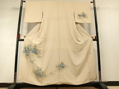 平和屋着物●訪問着　友禅　作家物　松竹梅　御所車花文　暈し染め　正絹　逸品　AABM8203fy